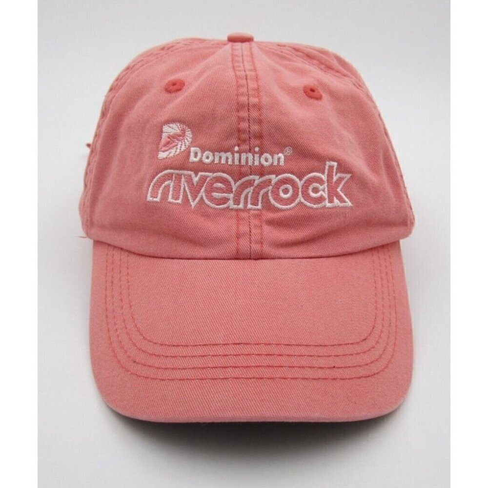 Women Dominion Power River Rock Embroidered Adjustable Pink Hat (A)